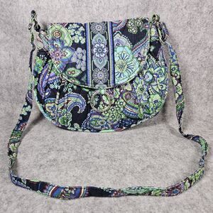 Vera Bradley Saddle Crescent Paisley Crossbody Blue Rhapsody Retired Handbag